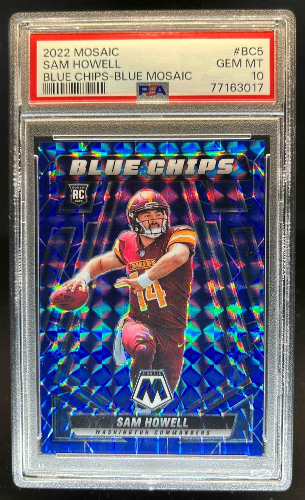 Sam Howell Panini Mosaic Blue Chips #BC5 Blue Mosaic