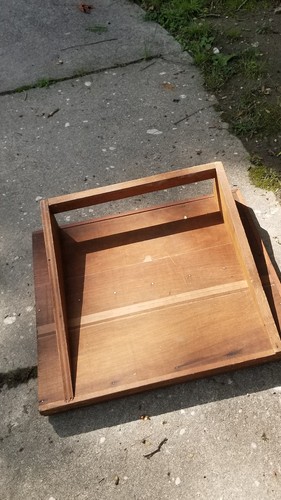 VINTAGE WOODEN CHURCH PODIUM TOP - Picture 6 of 24