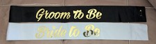 Groom to Be & Bride To Be Sashes Gift Engagement Bachelor Party Decorations