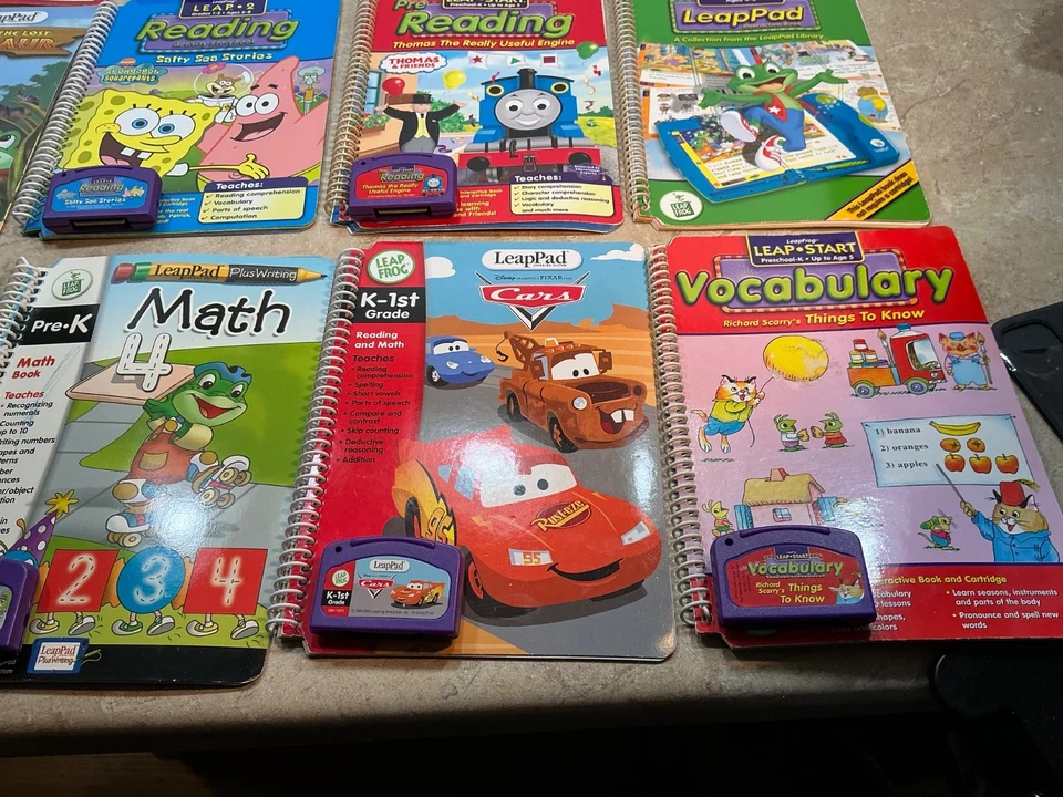 Huge Lot of LeapPad Books With Cartridges SpongeBob Batman Cars Lion King - Image 3 of 4