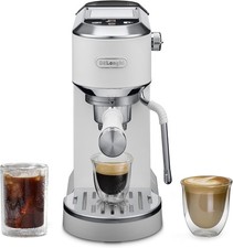 De'Longhi Dedica Duo Espresso  Cold Brew Machine w/ Milk Frother, White