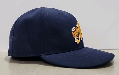 Montgomery Biscuits New Era Hat Fitted Size 7 1/2 Navy Blue