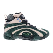 Reebok Shaqnosis X Brain Dead Mens Green Suede Athletic Basketball Shoes