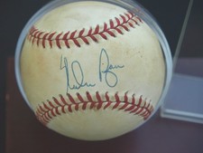 Nolan Ryan Signed Auto Rawlings Baseball in Display Case The King of K