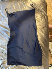 Urban Outfitters Navy Blue Silk Like Spaghetti Strap Dress Size M