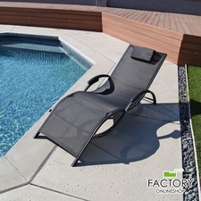 Outdoor Chaise Lounge Chair Patio Reclining Folding Beach Sun Lounger Pool Yard