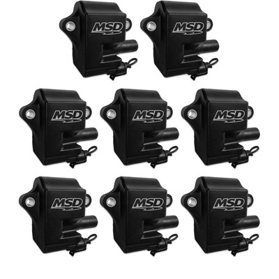 MSD 828583 Ignition Coils Pro Power Series, Black, 8-Pack GM LS1/LS6 Engines