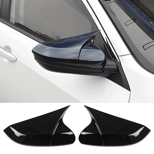 2PCS Side OX Horn Mirror Covers For Honda Civic 2016-2021 RearView Caps