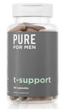 Pure for Men T-Support Supplement | Vegetarian Total Support for Men with Maca,