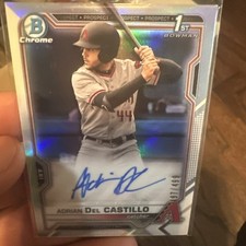2021 Bowman Draft - Chrome Draft Pick Auto Adrian Del Castillo #CDA-AD (RC AU)