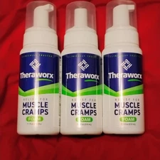 THREE Theraworx FOAM for Muscle Cramps 7.1oz Exp 9/2026 FREE SHIPPING 