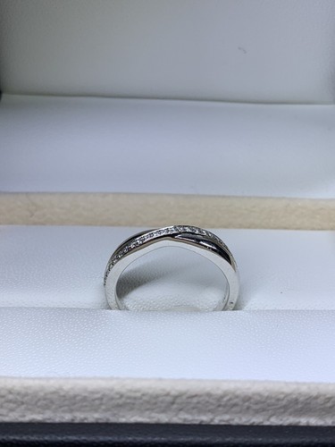 0.35ct Diamond twisted infinity solitaire engagement ring in platinum 6.56g - Picture 3 of 7