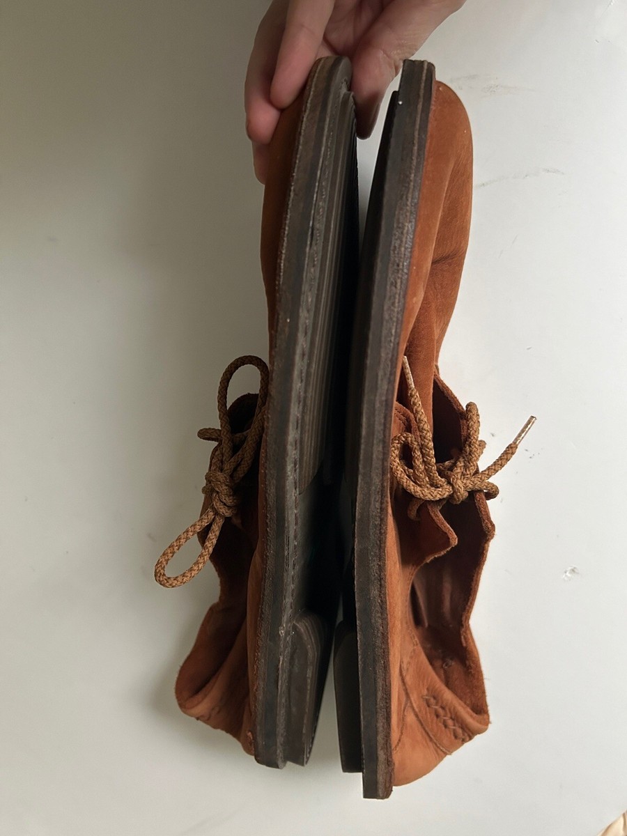Earth Desert Trophy Leather Ankle Boots Moccasin Style SZ 44  display picture 2