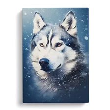 Husky Digital Art No.2 Canvas Wall Art Print Framed Picture Decor Living Room