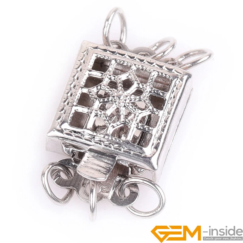 Box Snap Clasp Filigree Gold-Filled Pearl Clasps For Bracelet Jewelry Making YB - Image 4 of 4