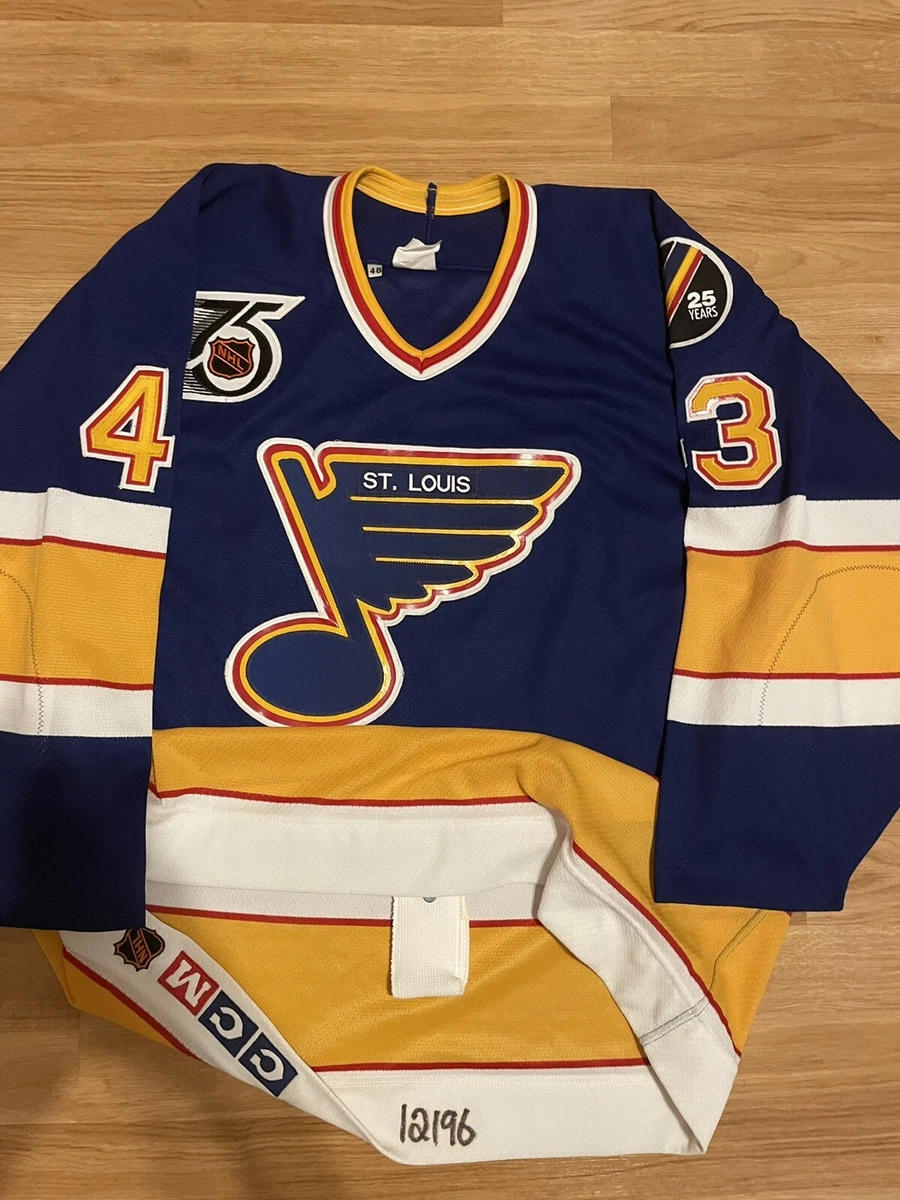 Team Issued ST LOUIS BLUES CCM 25 Years AUTHENTIC NHL Hockey JERSEY 48 Blue