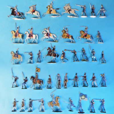20 Soldats Prussiens En étain Plat - Zinnfiguren - Premier Empire - 30mm