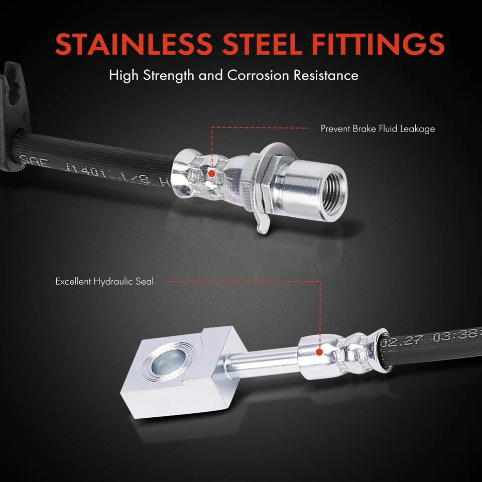 Brake Hydraulic Hose for Chevrolet C6500 Kodiak 2003-2009 GMC Isuzu Rear Driver - Image 4 of 4