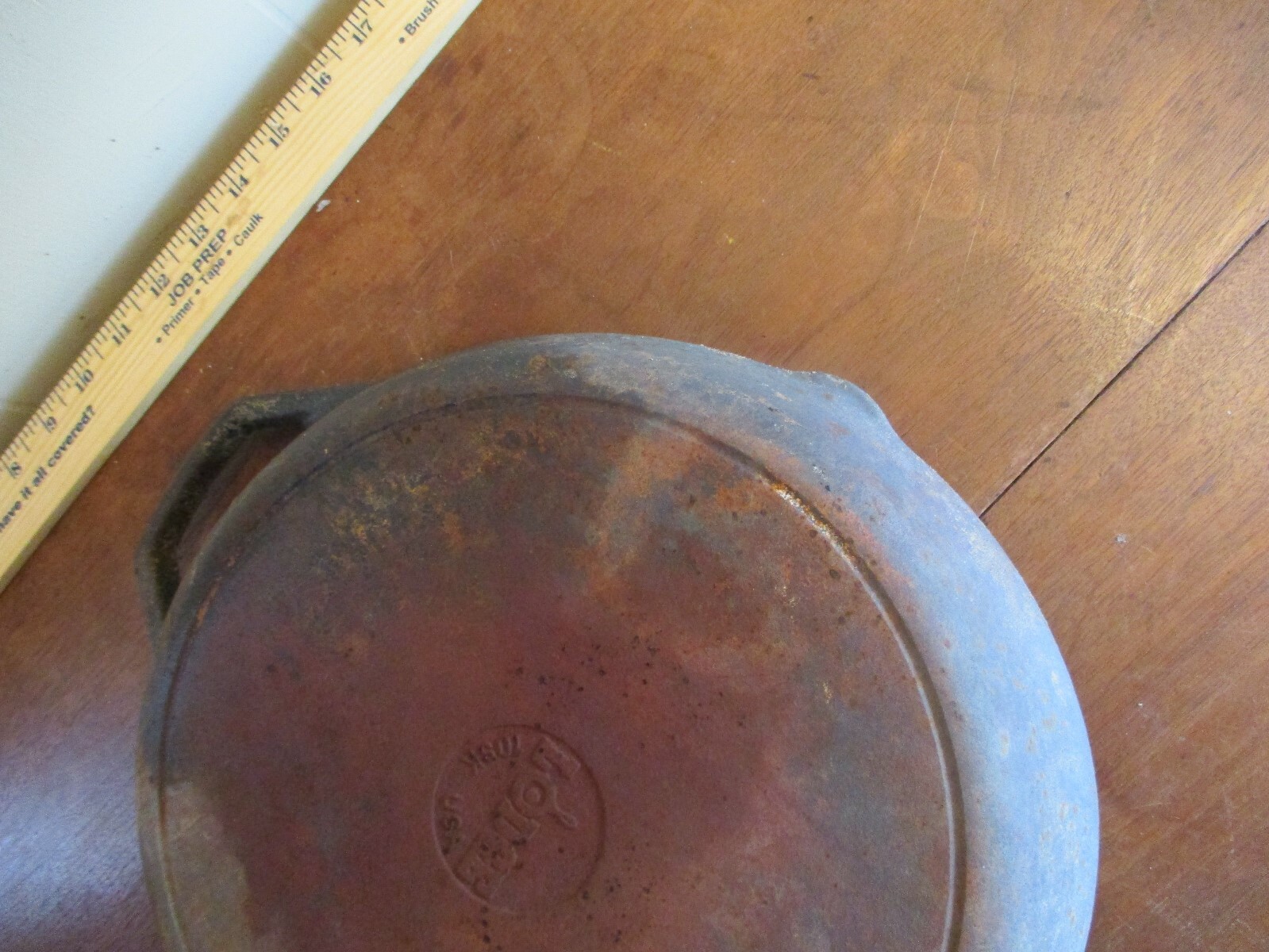 cast iron skillet 12in fire warped wobbles lodge eBay