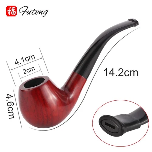 Classic Creative Red Sandalwood Pipe Set Accessories Tabacco Smoking Wood Pipe - Picture 3 of 11