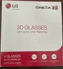 LG 4 Pairs 3D Glasses For LG Cinema 3D AG-F314 Bundle New In Packing