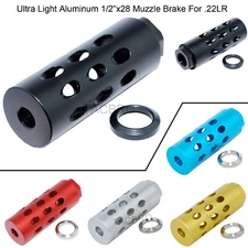Aluminum 1/2''x28 TPI Muzzle Brake For .22LR/.223/5.56
