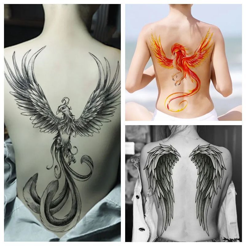 Phoenix Bird Angel Wing Tattoos Waterproof Temporary Women Men Body Art  Sticker | eBay