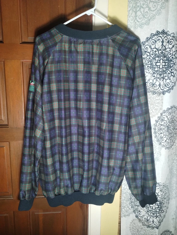 Sahara MILETA ENGLAND pullover COLONIAL NATIONAL INVITATION XL golf plaid - Image 2 of 4