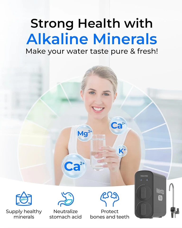 Waterdrop G5P700A Alkaline Mineral pH+ Reverse Osmosis Water Filter,NSF/ANSI 372 - Image 4 of 4