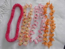 Cztery hawajskie lei / girlandy różne kolory do fantazyjnej sukienki