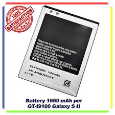 BATTERIA PER SAMSUNG EB-F1A2GBU I9100 GALAXY S2 1650mAh SOST. ORIGINALE