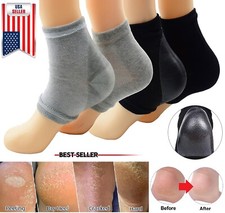 2 Silicone Moisturizing Gel Heel Socks Cracked Dry Foot Skin Care Protectors US