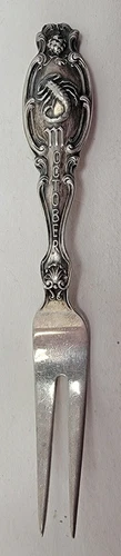 Gorham Sterling Silver Zodiac October Strawberry 2 Tine Fork