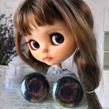 Realist 3D Eye chips 14mm, doll black - brown Eye chips  Handmade Accessories