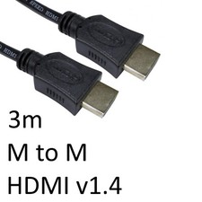 Image of HDMI 1.4 (M) to HDMI 1.4 (M) 3m Black OEM Display Cable