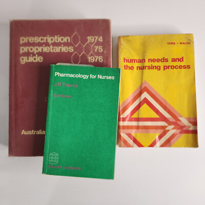 Pharmacology for Nurses + Vintage Nursing Textbook Lot by Various (Bundle)