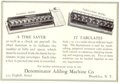 1926 Cornell University Cornellian Denominator Adding Machine Co Print Ad