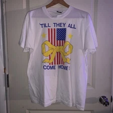 Vintage 1991 Screen Stars Till They All Come Home! Single-Stitch Shirt Sz Medium