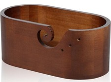 Wooden Yarn Bowl Wool Ball Holder Knitting Bowl Swirl Design Smooth Crochet Bowl