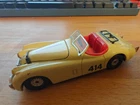 VINTAGE CORGI 1952 JAGUAR XK120 CREAM WHITE RED 414 RALLY RACE CAR 1:43 Used.