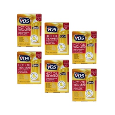 Alberto VO5 Moisturizing Hot Oil Treatment, 0.5 Ounce, 2-Count Tubes (6 Pack)