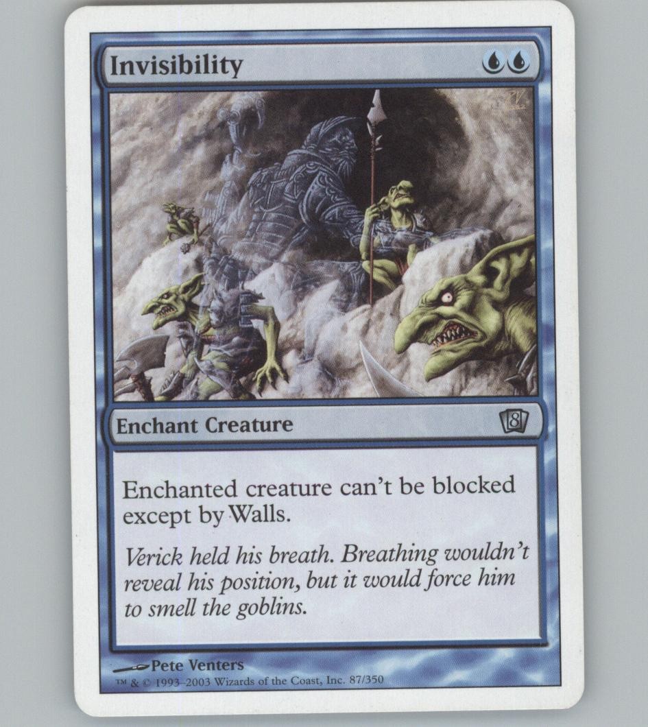 Invisibility 87 Uncommon 8th Edition Lightly Played