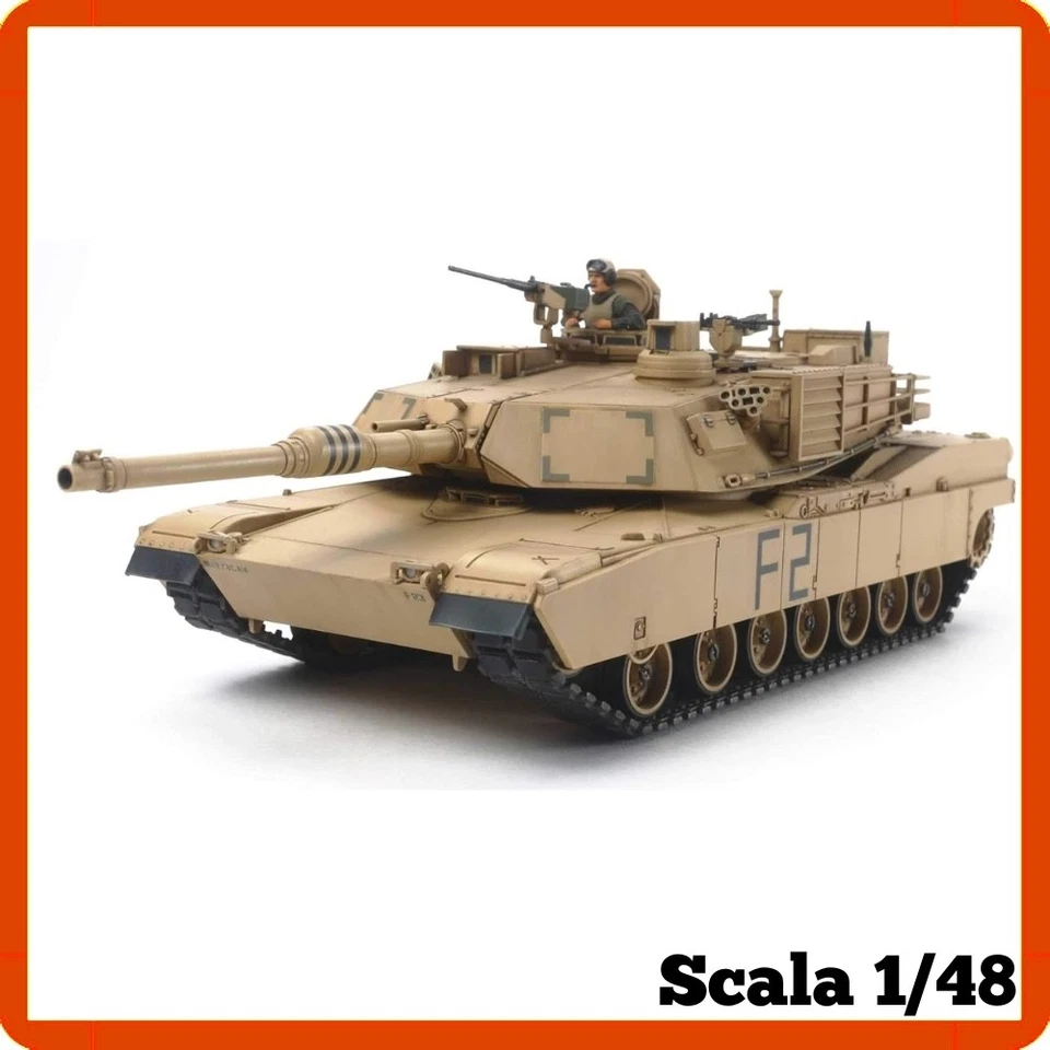 Modellino carro armato Tamiya M1A2 ABRAMS scala 1:48 modellismo militare statico - Immagine 2 di 4