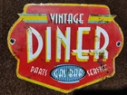 Porcelain Vintage Diner Enamel Metal Sign Plate Size 7x5.5 Inches