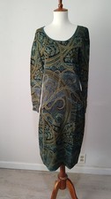 Peruvian Connection Kashmiri Dress 100% Pima Cotton Jacquard Knit Size M