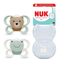 Nuk Perfect Match Air Schnuller 0-6 Monate OrthopäDisch BäR Frosch 2 StüCk