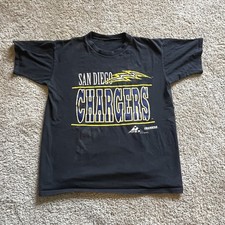 Vintage 90s Apex NFL San Diego Chargers Double Sided Lightning Bolt Tee Men’s L