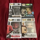 Lot of 4 STAR WARS Funko Pops! #539, 536, 481, 83 - Vinyl Figures! W/Protectors
