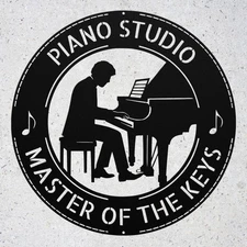 Personalized Pianist Metal Art Sign Custom Music Room Wall Decor Gift