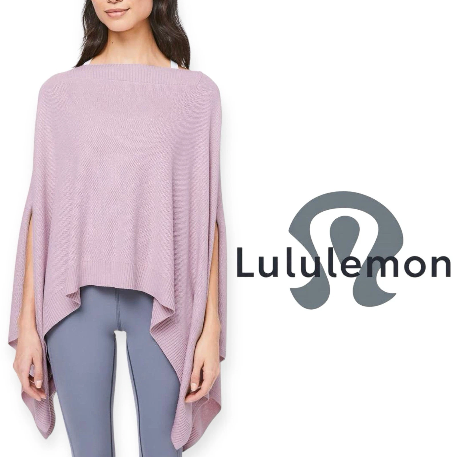 Lululemon Forward Flow Cape silk viscose poncho sweater one size style W9BYUS